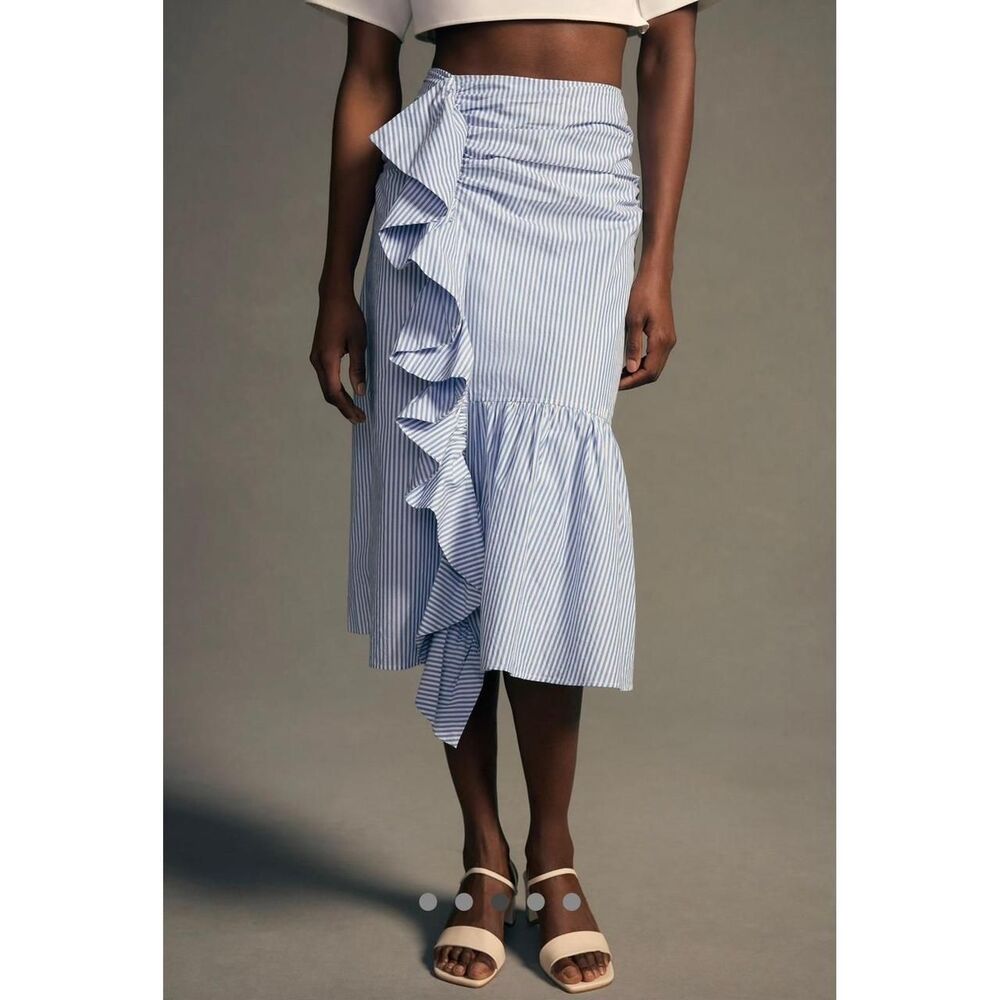 Maeve Women's Blue and White Skirt